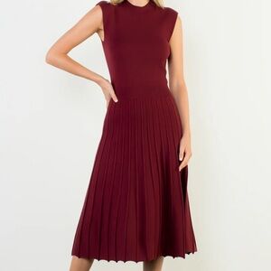 THML Burgundy Sleeveless Knit Maxi Dress